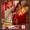 Decoración de Pared de Fondo con Tablero KT de Dragón y Fénix para Boda, Barandilla de Escalera, Carácter de Doble Felicidad, Habitación de Boda, Sala de Estar y Set de Decoración de Ambiente