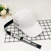 Gorra estrella con pequeña cinta amarilla gorra de béisbol femenina letra banda larga gorra de béisbol para hombre protección solar primavera y verano