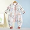 Saco de dormir de gasa Aishiyi para bebé de primavera y verano, algodón de bambú, antibacteriano, con piernas separadas, saco de dormir para niños, manta anti-patadas para habitación con aire acondicionado