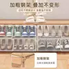 Solución de almacenamiento de zapatos: caja de zapatos transparente, ahorra espacio, zapatero a prueba de polvo, caja de almacenamiento plegable para botas, zapatero para debajo de la cama