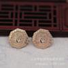 Broche de Decoração com Pino de Broche Banhado a Ouro Yiwu Preserva Cor DIY Cobre Inlaid Acessórios de Joia Estilo Antigo B1520
