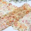 Tanglong exquisito falda de encaje bordado de malla colorida con estampado floral de doble cara, accesorio para coleta de pelo DIY, material de ribete de encaje