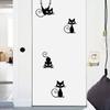 Nueva Pegatina de Pared Tallada de Gato Negro Lindo Fanxi Pintura Decorativa para Sala de Estar Dormitorio Exportación Fx1018
