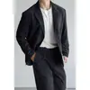 Traje Casual Estilo Retro Old Money de Chenilla Tencel con Solapa de Muesca para Hombre Otoño/Invierno 2026 Chaqueta de Traje Ligera para Negocios