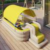 Piscina inflable para niños con tobogán y toldo inflable automático, fuerte y travieso, accesorios de fábrica para toldo engrosado