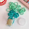 Faixa de cabelo sem costura com gradiente para meninas, faixa de cabelo colorida, elástico alto, cor de doce, acessórios de cabelo com tendão de borracha, pacote com 50 unidades