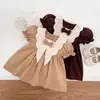 Vestido estilo Academia Coreana para Meninas Pequenas, Moda Fashionável Retro de Princesa para Bebês para Primavera e Outono