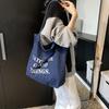 Bolsa de Ombro Jeans com Alça sob o Braço Novo Nicho Retrô com Letras Bolsa de Ombro Moda Casual Estilo Condor Preguiçoso Bolsa Tote Venda Quente
