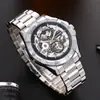 Reloj Mecánico Automático Hueco de Acero Inoxidable para Hombre Ronmar Reloj Mecánico Impermeable de Negocios Venta al por Mayor