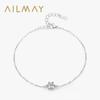 Pulsera de plata de ley s925 con un solo diamante de seis garras para mujer, pulsera de cadena de moda transfronteriza europea y americana, joyería de mano que combina con todo, venta caliente de comercio exterior
