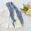 2023 Super Hada Azul Etéreo Pañuelo Pequeño de Seda Estilo ins para Mujer Cinta Larga Corbata para Bolso Diadema Pañuelo de Seda Imitación Primavera y Verano