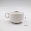 Conjunto de Xícaras de Café Europeias Cerâmica Branca Pura Xícara e Pires de Café Mais LOGO Porcelana de Hotel