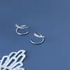 Brincos Espirais Totalmente Cravejados Estilo Coreano para Mulheres, Brincos de Design de Nicho de Alta Qualidade, Elegantes de Nicho, Unhas de Cartilagem e Ganchos de Orelha Versáteis