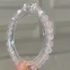 [Cristal Real] Pulsera Pulsera Lujo Accesible Gama Alta Amarillo Blanco Morado Pulsera de Cristal Natural Pulsera Joyería Pequeña para Mujer Venta al por Mayor