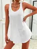 Vestido Regata Feminino Sem Mangas de Verão Transfronteiriço Europeu e Americano Casual Versátil Curto