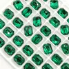 Decorações de Nail Art Esmeralda, Strass com Base Pontuda, Corações Octogonais Irregulares em Formato de Coração, Strass Deslumbrantes em Formato de Ovo de Pombo, Strass para Nail Art no Atacado