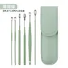 Atacado do Fabricante Kit com Seis Peças para Limpar Ouvido Ferramenta para Remover Cera do Ouvido Colher de Ouvido Aço Inoxidável Conjunto de Colheres de Ouvido Rastelo de Ouvido Antigo
