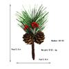 Estacas decorativas de Natal transfronteiriças Acessórios DIY mini cones vermelhos agulhas de pinheiro bagas de pinheiro simulação agulhas de pinheiro Agulhas de pinheiro de Natal