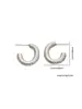 Brincos de argola simples de aço titânio brincos brincos femininos versátil nicho senso de design simples brincos de alta qualidade novos brincos ins atacado