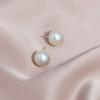 Aretes de Perlas Rosas Premium Estilo Francés Vintage Hepburn Simples Elegantes Coloridos de Cuentas Grandes