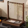Estante de almacenamiento de joyas de escritorio, colgador de collares de múltiples ganchos, soporte de exhibición para pulseras y brazaletes, porta anillos, estante de almacenamiento de aretes