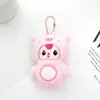 Bolsa de frijol de animal de peluche colgante de llavero pequeño colgante juego de video de moda ciudad atrapar bebé máquina peluche juguete al por mayor