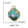 Estilo Pintura al Óleo Artística DIY Accesorios Colgantes para Collar Pulsera Colgante Marco de Fotos Tulipán Colorido Flor Colgante Adorno Colgante