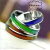 Fábrica de joyería que cambia de color suministro de calidad platino anillo que cambia de color sensible a la temperatura de 6 mm anillo que cambia de color de 4 mm exclusivo transfronterizo