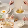 Conjunto de utensílios de cozinha em silicone branco leitoso estilo nórdico, resistente ao calor, antiaderente, inclui espátula, concha de sopa de silicone e escumadeira para culinária caseira