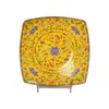 Prato Quadrado de Cerâmica Esmaltada com Cantos Arredondados Jingdezhen Estilo Chinês Novo de Alta Qualidade Prato de Cerâmica para Uso Doméstico Prato de Osso Porcelana Prato para Comida Ocidental