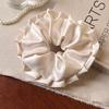Dulce Liga para el Cabello Scrunchie para Mujeres, Satén de Alta Gama Estilo Coreano Versátil Cuerda para el Cabello, Suave Encaje Lunares Accesorio para el Cabello, Pañuelo Cuadrado para la Cabeza