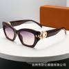 Moda Gafas de Sol de Estilo Europeo y Americano Modernas de Gama Alta con Diseño Único para Fiestas de Pesca, Aspecto Natural, Versátiles para Adelgazar el Rostro