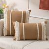 Nova Fronha de Almofada Estilo Boho Ins com Franjas Almofada Lombar para Sofá Almofada de Cintura Almofada de Cama Trançada Macaron