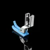 Pie Prensatelas para Cremallera Máquina de Coser de Mesa Plana Azul 0.3 Estrecho Puntada de Relleno T58P58N Plástico Pie Prensatelas para Máquina de Coser Oxford