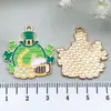 Trébol Gota de Aceite Aleación Irlandés SUERTE Colgante DIY Pulsera Pendientes Llavero Accesorios de Joyería