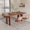 Mesa de Ilha de Madeira Maciça Nórdica Apartamento Pequeno Parede de Semicírculo Sala de Estar Mesa Longa Mesa de Jantar de Escritório Mesa de Jantar Integrada