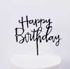 Decoração de Bolo Acrílica Feliz Aniversário em Inglês Plug-in Celebridade da Internet Criativo Acessórios de Confeitaria Infantil Plug-in