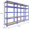 Estantería de Ángulo de Acero de Cinco Niveles Almacenamiento Estante de Almacenamiento para Hogar y Almacén Estante de Hierro de Ángulo de Pie Estante de Exhibición Almacenamiento para Supermercado Almacenamiento