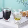 Yingshang Vidro de Camada Dupla Alto Borossilicato Resistente ao Calor Doméstico Copo para Suco Leite Café Redondo Formato de Ovo Transparente Isolante Térmico Chá
