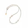 Diseño Nicho Coreano Ins Plata de Ley S925 Corazón de Concha Forma de Corazón Plata Rota Collar Hecho a Mano Mostrando Textura de Clavícula para Mujeres