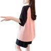 Moda Nicho Tendência Versátil Roupa Exterior Tamanho Grande Algodão Puro Manga Curta Shorts Conjunto de Duas Peças para Mulheres Verão 2025 Novo Look