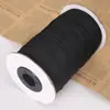 Corda de Poliéster Fio Torcido Fina Redonda Preta, Corda de Fio de Veludo de Nylon Branca 0,8-1,5mm, Corda para Etiqueta de Joia de Artesanato
