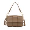 Bolso Pequeño Tejido para Mujer, Nuevo Diseño de Nicho Verano 2026, Bolso Cruzado Texturizado, Bolso Cuadrado Pequeño de Hombro de Moda Simple