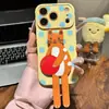 Adecuado para Transformación Instantánea en Manzana 18 Pro Max, Soporte de Gato y Perro con Lunares Estilo Coreano, Personalización de Funda Blanda y Dura para Teléfono iPhone Xiaomi
