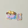 Nuevo Dibujo Animado de Primavera Cachorro Saltando Accesorios Acrílicos Hechos a Mano Material DIY Parche Lindo para Cabeza Venta al por Mayor