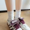 Nuevos Calcetines para Mujer Serie de Colores Melard, Calcetines Holgados de Media Pantorrilla Estilo Japonés, Calcetines de Algodón Lisos y de Canalé para Mujer, Otoño e Invierno al por Mayor