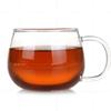 Caneca de chá de flor de vidro resistente ao calor com alça caneca de café criativa de vidro transparente para escritório caneca de café da manhã disponível para micro-ondas
