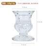 Portavelas de Vidrio Simple Estilo Europeo Carácter Rey Portavelas de Vidrio Romántico Portavelas para Mesa de Comedor Decoraciones Creativas para el Hogar