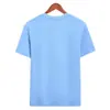 Top unisex liso de manga corta, cuello redondo, 230g, 21 hilos, peinado compacto, hilado siro, algodón puro, simple, versátil