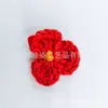 Flores Pequenas de Crochê Feitas à Mão em Algodão Puro com Pistilos Coloridos, Acessórios de Roupas DIY, Acessórios de Cabelo